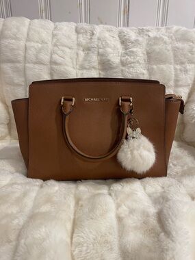 2013 Michael Kors Cognac Saffiano Satchel